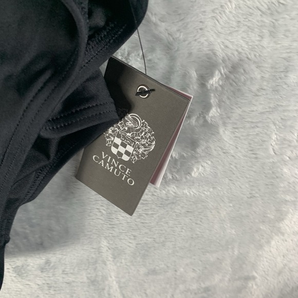 Vince Camuto Swimsuit Womens 14 One Piece Plunge Black Wrap Tie Waist NWT - Picture 4 of 8